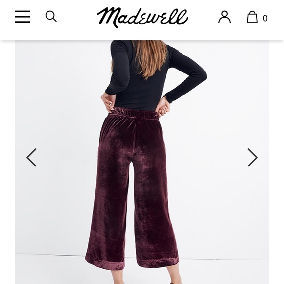 Madewell Velvet Huston Pull On 